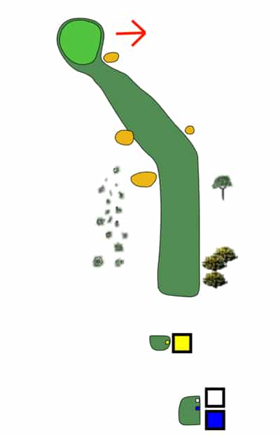 Hole 12 Map - Nelson Golf Club;