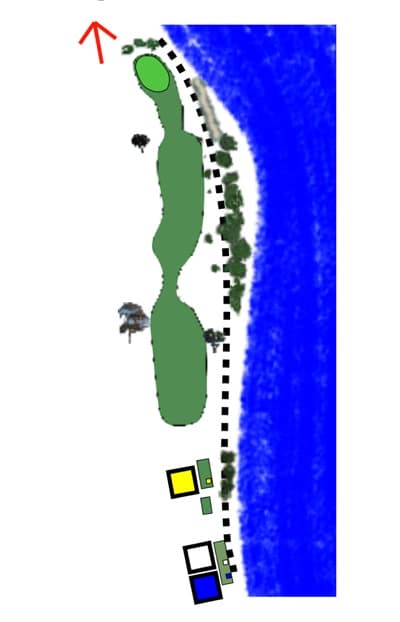 Hole 14 Map - Nelson Golf Club;